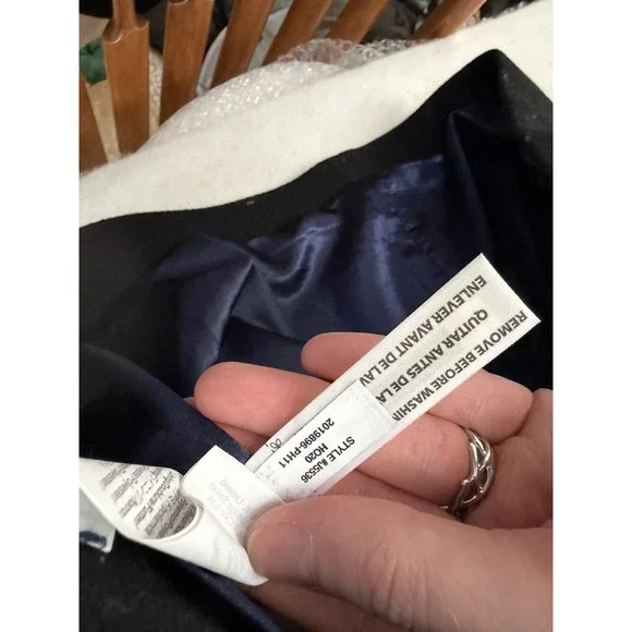 J.Crew Cocoon Italian Stadium Cloth by Nello Gori Wool Black Women's Coat Sz 4 - Picture 7 of 7